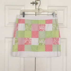 Vineyard Vines pastel patchwork lined mini skirt 4